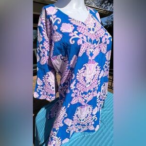 Cost Plus World Market Blue/Lavender Top. Size S/M. 16” PtP. 30” Length.